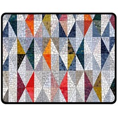 Mosaic, Colorful, Rhombuses, Pattern, Geometry Fleece Blanket (medium) by nateshop