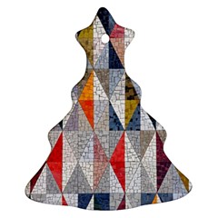 Mosaic, Colorful, Rhombuses, Pattern, Geometry Christmas Tree Ornament (two Sides) by nateshop