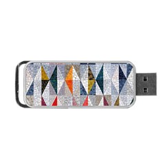 Mosaic, Colorful, Rhombuses, Pattern, Geometry Portable Usb Flash (one Side) by nateshop