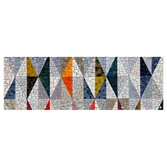 Mosaic, Colorful, Rhombuses, Pattern, Geometry Banner And Sign 12  X 4  by nateshop