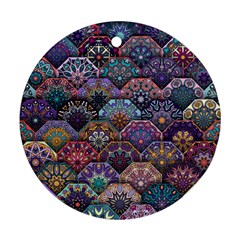 Texture, Pattern, Abstract Round Ornament (two Sides) by nateshop