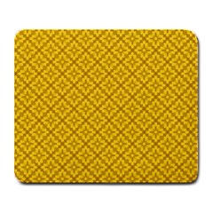 Yellow Floral Pattern Vintage Pattern, Yellow Background Large Mousepad by nateshop