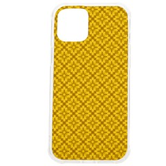 Yellow Floral Pattern Vintage Pattern, Yellow Background Iphone 12 Pro Max Tpu Uv Print Case by nateshop