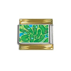 Golf Course Par Golf Course Green Gold Trim Italian Charm (9mm) by Grandong