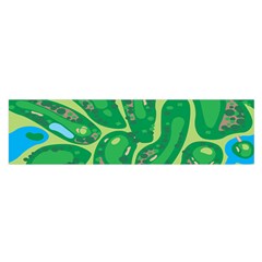 Golf Course Par Golf Course Green Oblong Satin Scarf (16  X 60 ) by Grandong
