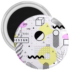 Graphic Design Geometric Background 3  Magnets by Grandong