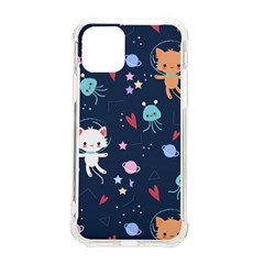 Cute Astronaut Cat With Star Galaxy Elements Seamless Pattern Iphone 11 Pro 5 8 Inch Tpu Uv Print Case by Grandong