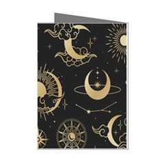 Asian Set With Clouds Moon Sun Stars Vector Collection Oriental Chinese Japanese Korean Style Mini Greeting Cards (pkg Of 8) by Grandong