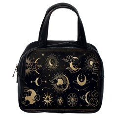 Asian Set With Clouds Moon Sun Stars Vector Collection Oriental Chinese Japanese Korean Style Classic Handbag (one Side) by Grandong