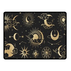 Asian Set With Clouds Moon Sun Stars Vector Collection Oriental Chinese Japanese Korean Style Fleece Blanket (small) by Grandong