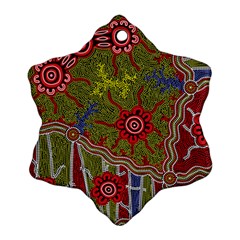 Authentic Aboriginal Art - Connections Ornament (snowflake)