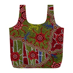 Authentic Aboriginal Art - Connections Full Print Recycle Bag (l)