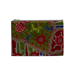 Authentic Aboriginal Art - Connections Cosmetic Bag (medium)