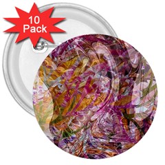 Abstract Pink Blend 3  Buttons (10 Pack)  by kaleidomarblingart