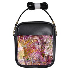 Abstract Pink Blend Girls Sling Bag by kaleidomarblingart
