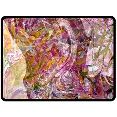 Abstract Pink Blend Fleece Blanket (large) by kaleidomarblingart