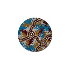 Authentic Aboriginal Art - Wetland Dreaming Golf Ball Marker (10 Pack)