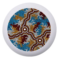 Authentic Aboriginal Art - Wetland Dreaming Dento Box With Mirror by hogartharts