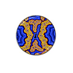 Authentic Aboriginal Art - Emu Dreaming Hat Clip Ball Marker (10 Pack)