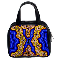 Authentic Aboriginal Art - Emu Dreaming Classic Handbag (two Sides)