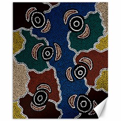 Authentic Aboriginal Art - Riverside Dreaming Canvas 16  X 20 