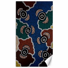 Authentic Aboriginal Art - Riverside Dreaming Canvas 40  X 72 