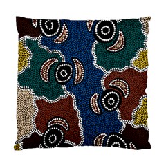 Authentic Aboriginal Art - Riverside Dreaming Standard Cushion Case (two Sides)