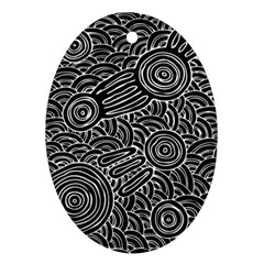 Authentic Aboriginal Art - Meeting Places Ornament (Oval)