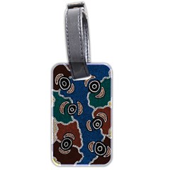 Authentic Aboriginal Art - Riverside Dreaming Luggage Tag (two Sides) by hogartharts