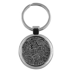 Authentic Aboriginal Art - Meeting Places Key Chain (Round)