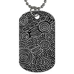 Authentic Aboriginal Art - Meeting Places Dog Tag (two Sides)