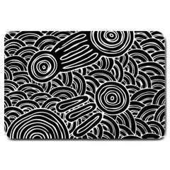 Authentic Aboriginal Art - Meeting Places Large Doormat