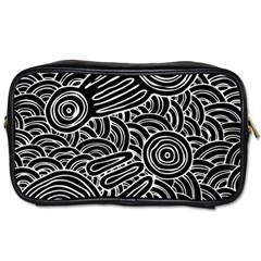 Authentic Aboriginal Art - Meeting Places Toiletries Bag (Two Sides)