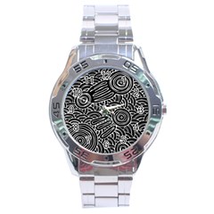 Authentic Aboriginal Art - Meeting Places Stainless Steel Analogue Watch