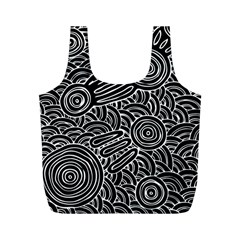 Authentic Aboriginal Art - Meeting Places Full Print Recycle Bag (M)