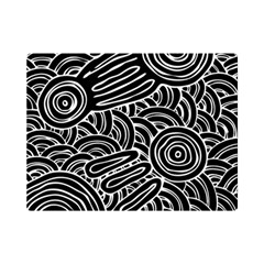 Authentic Aboriginal Art - Meeting Places Premium Plush Fleece Blanket (Mini)