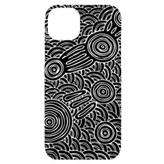 Authentic Aboriginal Art - Meeting Places iPhone 14 Plus Black UV Print Case