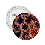 Authentic Aboriginal Art - Pathways 2.25  Buttons Front