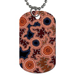 Authentic Aboriginal Art - Pathways Dog Tag (one Side)