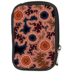 Authentic Aboriginal Art - Pathways Compact Camera Leather Case