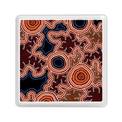 Authentic Aboriginal Art - Pathways Memory Card Reader (square) by hogartharts