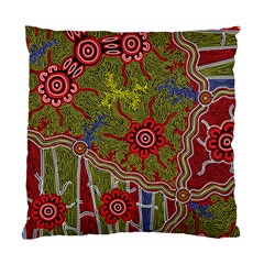 Authentic Aboriginal Art - Connections Standard Cushion Case (two Sides)