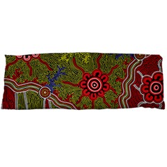 Authentic Aboriginal Art - Connections Body Pillow Case Dakimakura (two Sides) by hogartharts