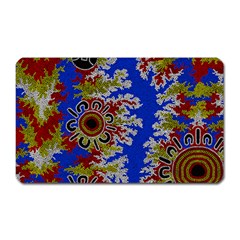 Authentic Aboriginal Art - Waterholes (corella) Magnet (rectangular)