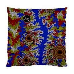 Authentic Aboriginal Art - Waterholes (corella) Standard Cushion Case (one Side)