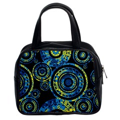 Authentic Aboriginal Art - Circles (paisley Art) Classic Handbag (two Sides)