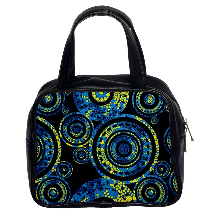 Authentic Aboriginal Art - Circles (Paisley Art) Classic Handbag (Two Sides)