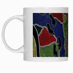 Authentic Aboriginal Art - Walking The Land White Mug by hogartharts