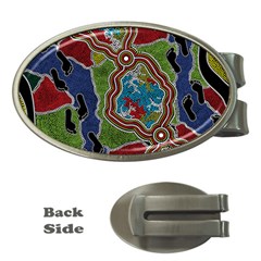 Authentic Aboriginal Art - Walking The Land Money Clips (oval) 