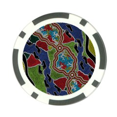 Authentic Aboriginal Art - Walking The Land Poker Chip Card Guard (10 Pack)